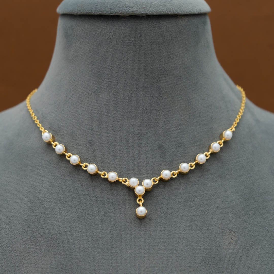 AS101476 - Pearl Simple Necklace