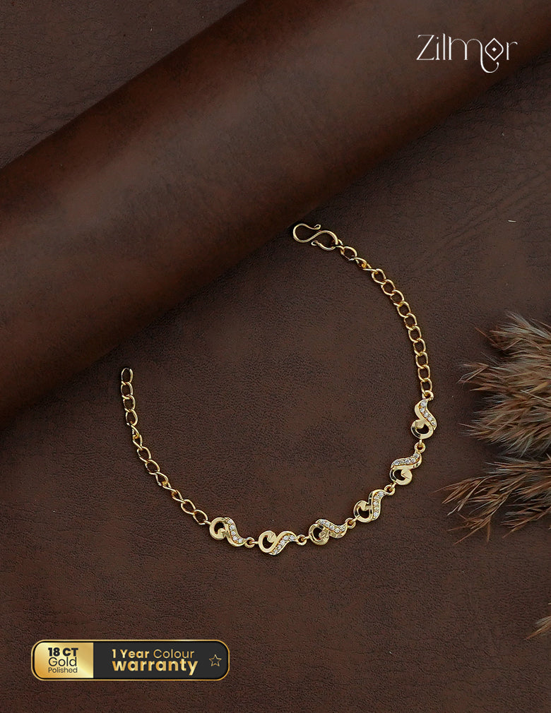 18K Gold Plated AD Stone Bracelet - PP1013059