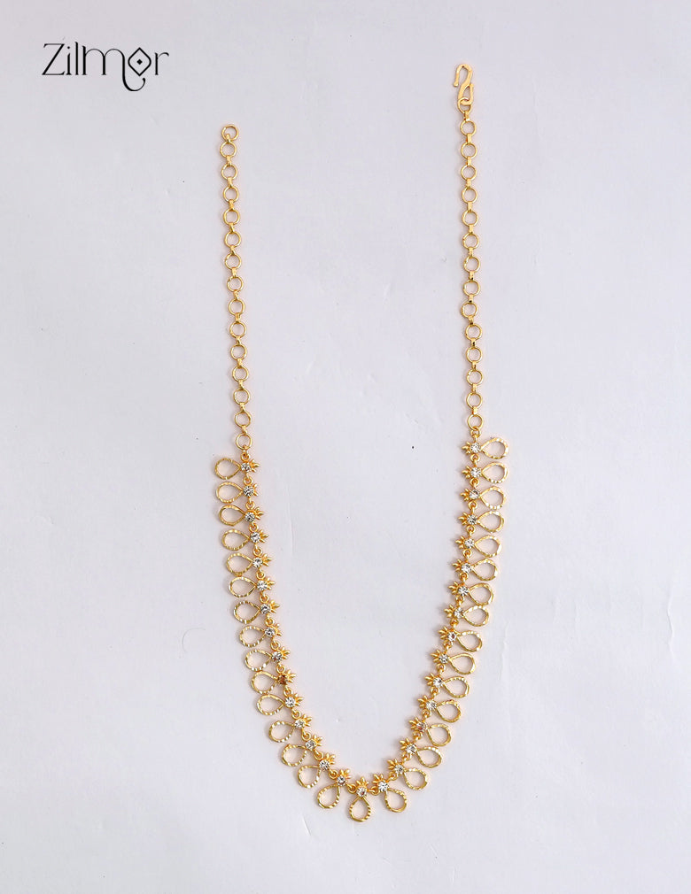 18K Gold Plated AD Stone Choker Necklace - AC1012557