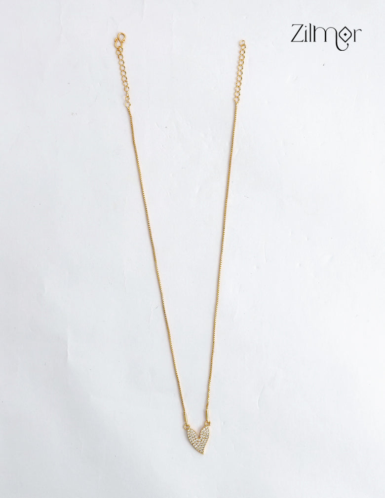 18K Gold Plated Celeste Diamond Look Pendant Necklace - AG1012638