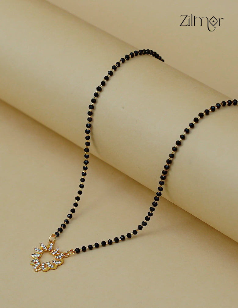 18K Gold Plated AD Stone Pendant Mangalsutra Necklace - AG1012560