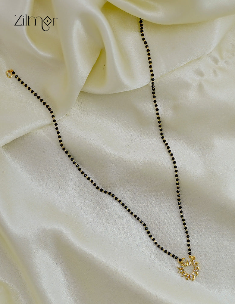 18K Gold Plated AD Stone Pendant Mangalsutra Necklace - AG1012560