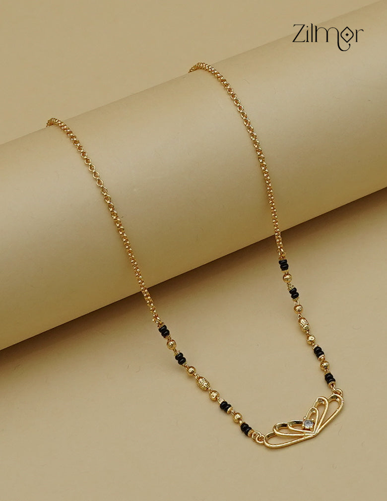 18K Gold Plated AD Stone Pendant Mangalsutra Necklace  - SG1013045