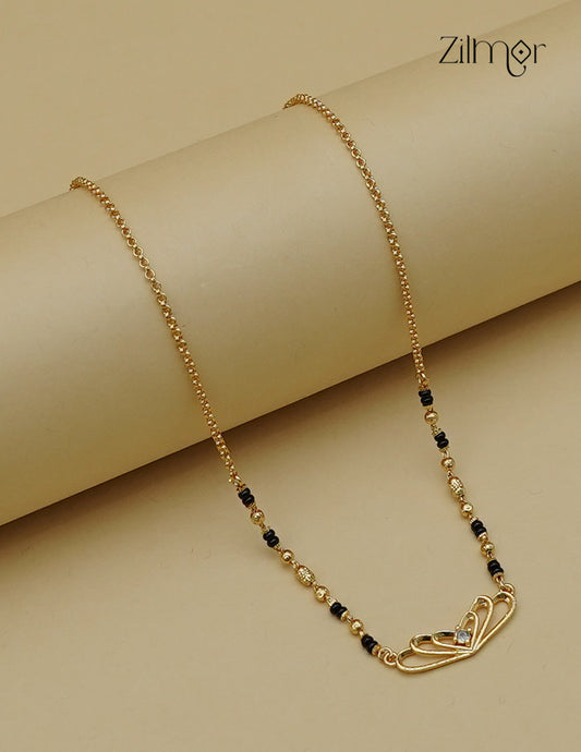 18K Gold Plated AD Stone Pendant Mangalsutra Necklace  - SG1013045