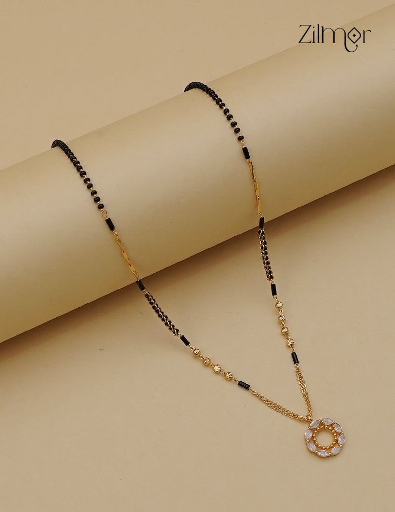 18K Gold Plated AD Stone Pendant Simple Mangalsutra Necklace - AI1013026