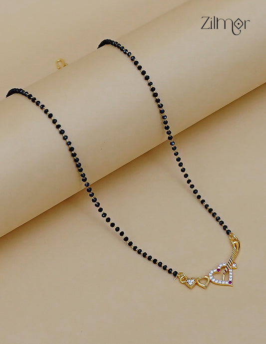 18K Gold Plated Ad Stone Pendant Mangalsutra  Necklace - SG1012837