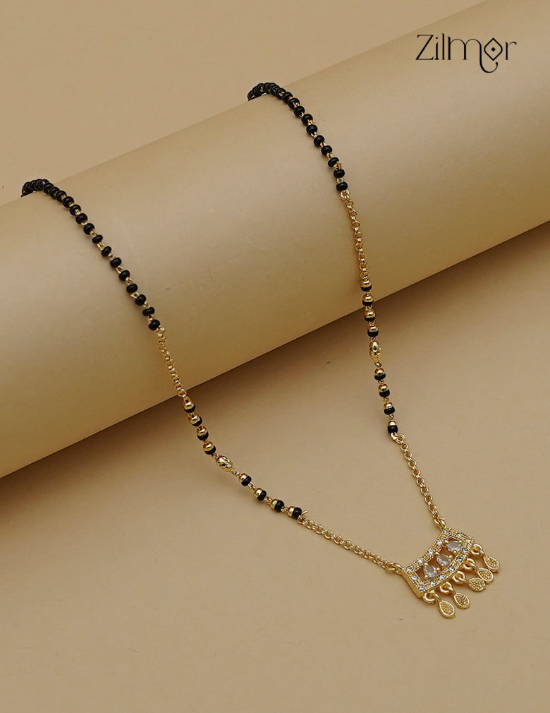 18K Gold Plated Ad Stone Pendant Mangalsutra  Necklace - ZG1012985