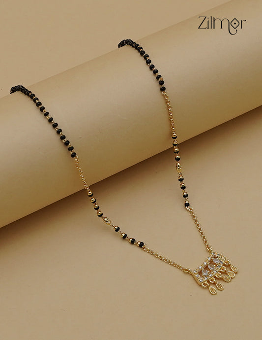 18K Gold Plated Ad Stone Pendant Mangalsutra  Necklace - ZG1012985