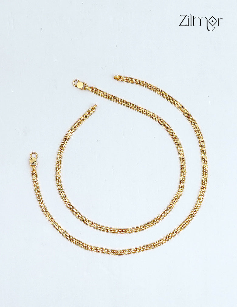 18K Gold Plated Anklet Pair - KT1012454