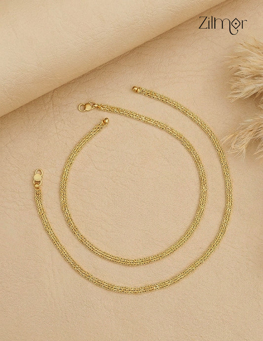18K Gold Plated Anklet Pair - KT1012454