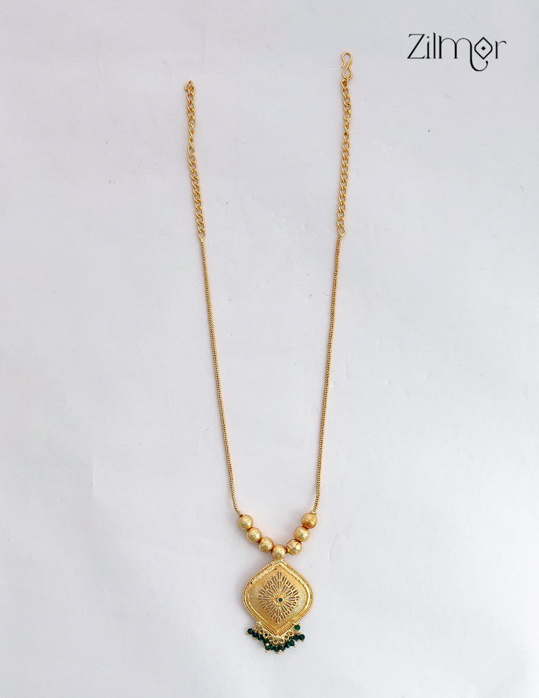 18K Gold Plated Floral Pendant Necklace - KF1012671