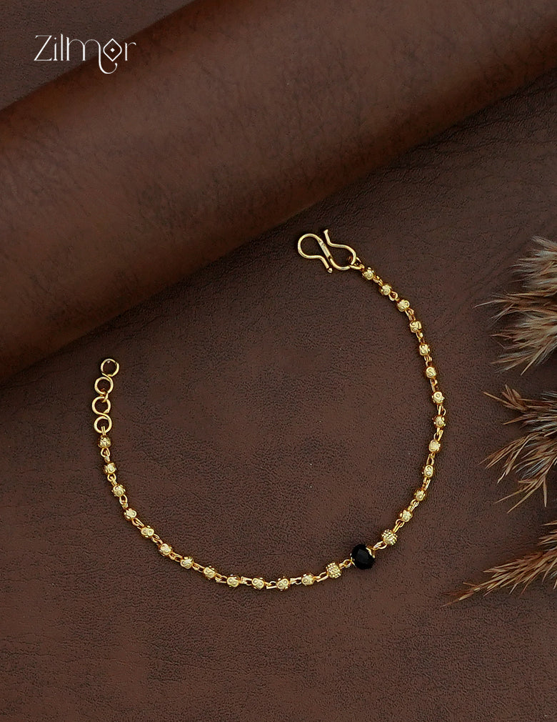 18K Gold Plated Ball Bead Chain Bracelet - SG1012833