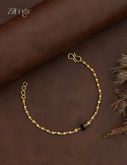 18K Gold Plated Ball Bead Chain Bracelet - SG1012833