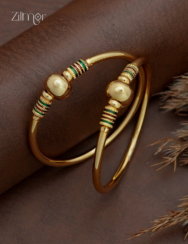 18K Gold Plated Bangle Pair - SG1012817