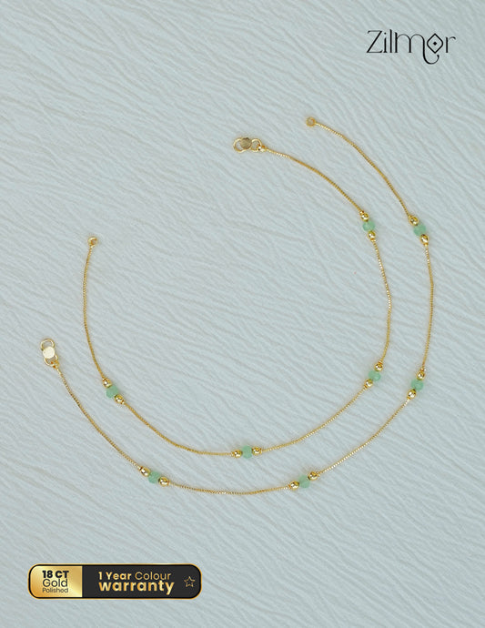 18K Gold Plated  Pair Anklet