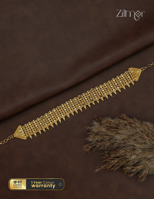 18K Gold Plated Bridal Choker Necklace - PE1013074