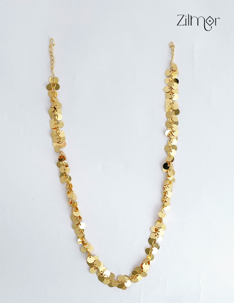 18K Gold Plated Coin Disc Charm Necklace - KT1012473