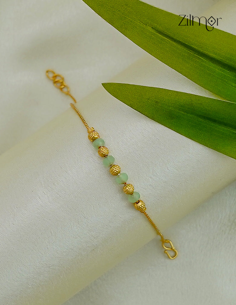 18K Gold Plated Crystal Gold Bead Bracelet - PP1012583