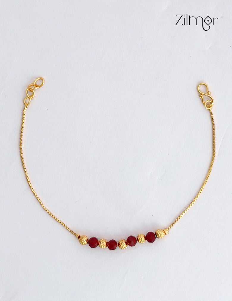 18K Gold Plated Crystal Gold Bead Bracelet - PP1012583