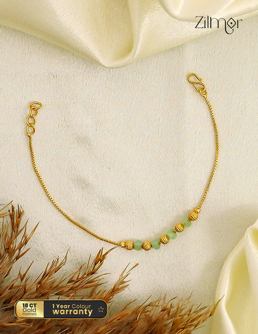 18K Gold Plated Crystal Gold Bead Bracelet - PP1012583
