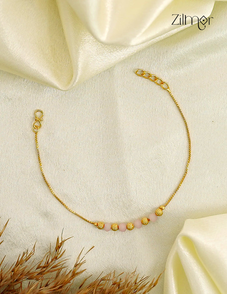 18K Gold Plated Crystal Gold Bead Bracelet - PP1012583