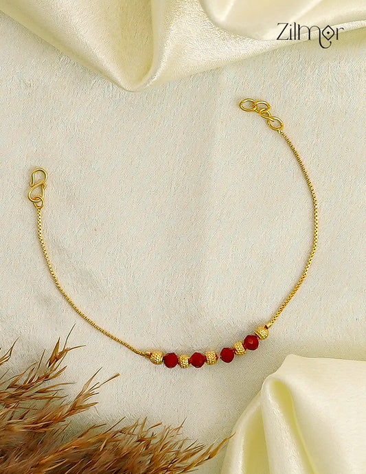 18K Gold Plated Crystal Gold Bead Bracelet - PP1012583