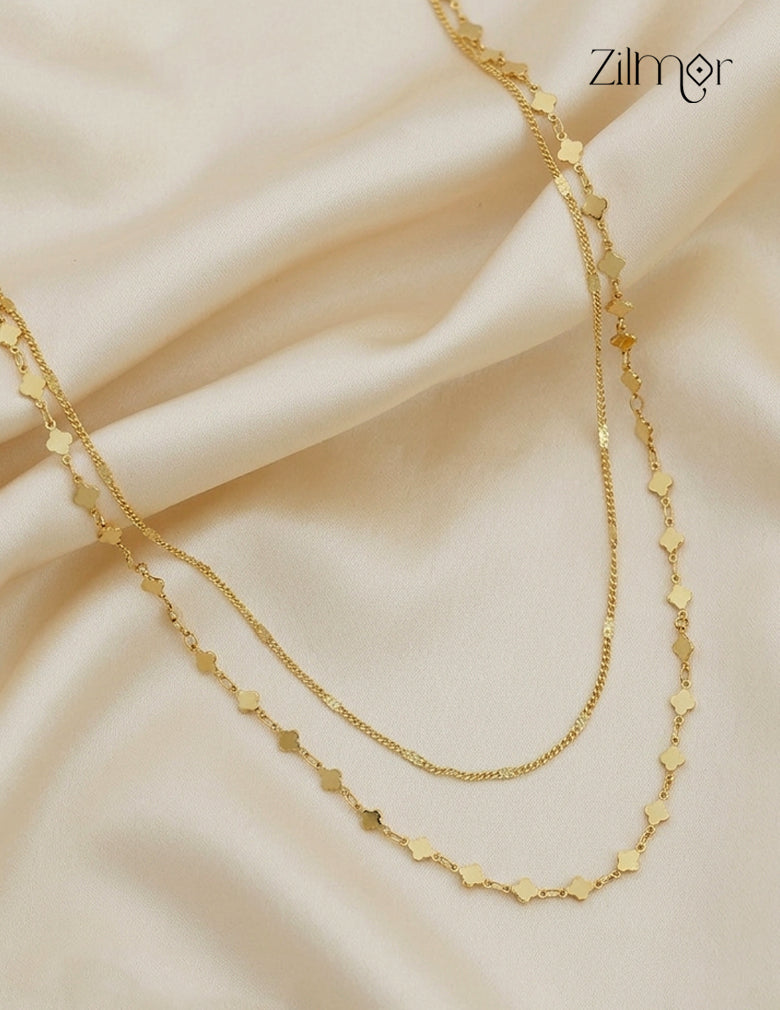 18K Gold Plated Double Layer Necklace - KT1012432