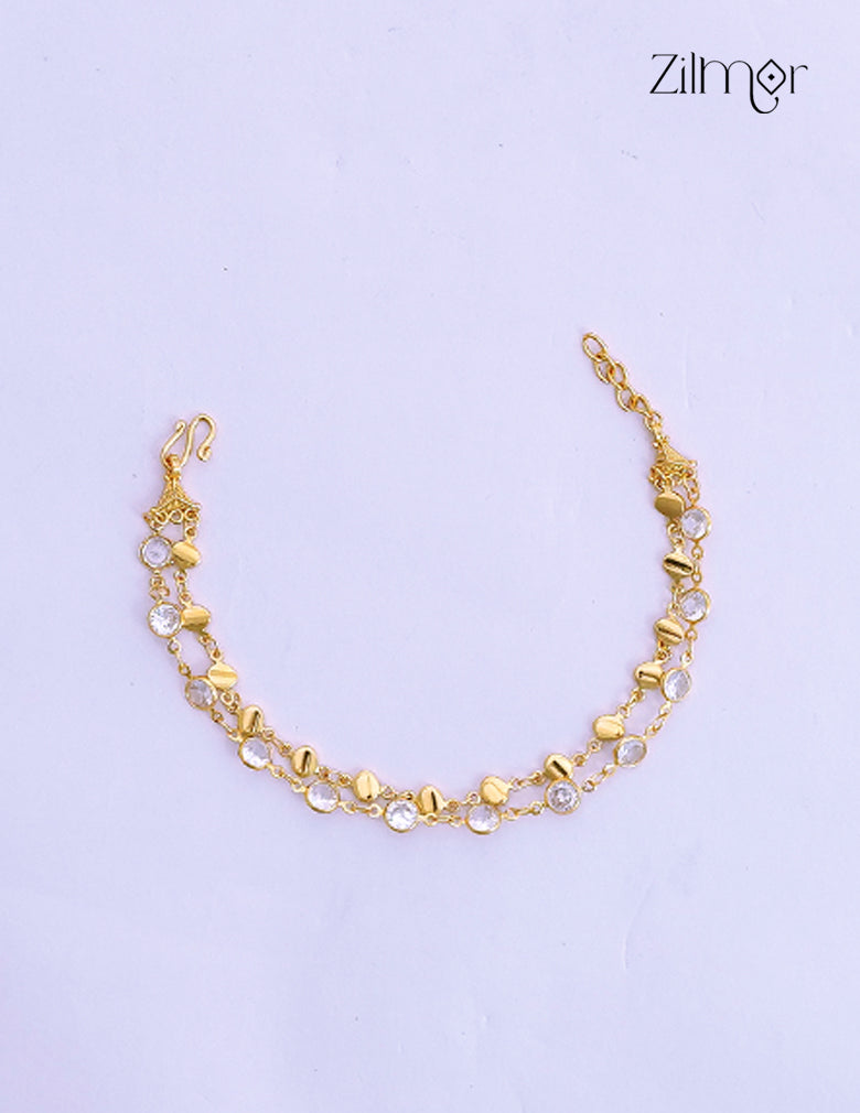 18K Gold Plated Double Layer Semi Precious Stone Bracelet - KY1012571
