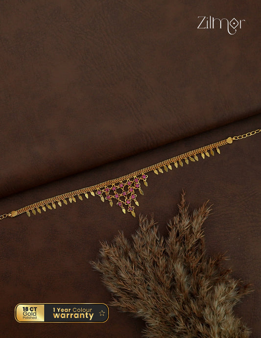18K Gold Plated Elakkathali Choker Necklace - PP1012640