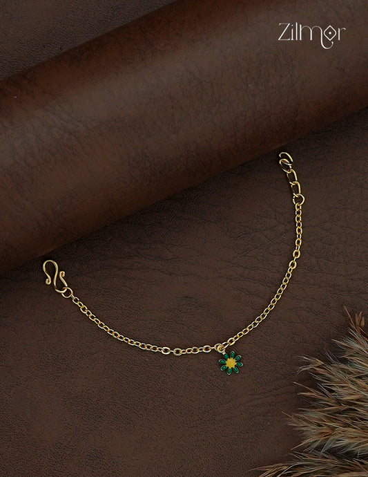 18K Gold Plated Flower Charm with Chain Kids Bracelet - KY1012882