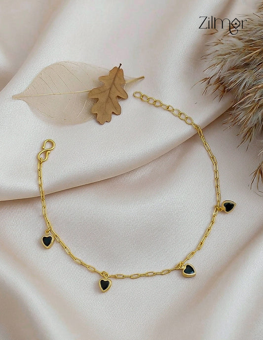 18K Gold Plated Heart Charm Bracelet - ZQ1012426