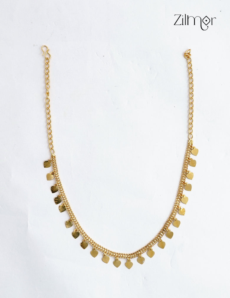 18K Gold Plated Heart Charm Chain Necklace - AC1012627