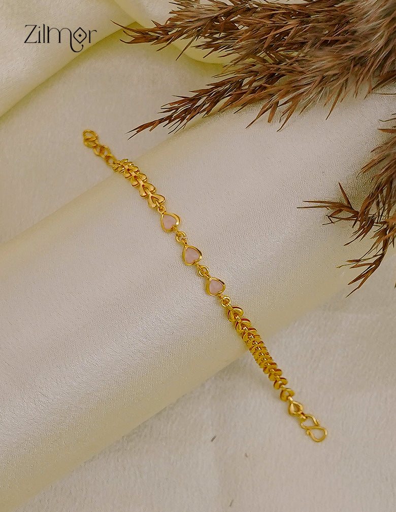 18K Gold Plated Heart Link Chain Bracelet - SK1012705