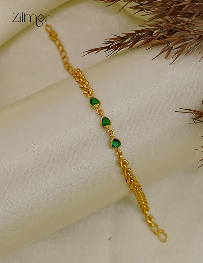 18K Gold Plated Heart Link Chain Bracelet - SK1012705
