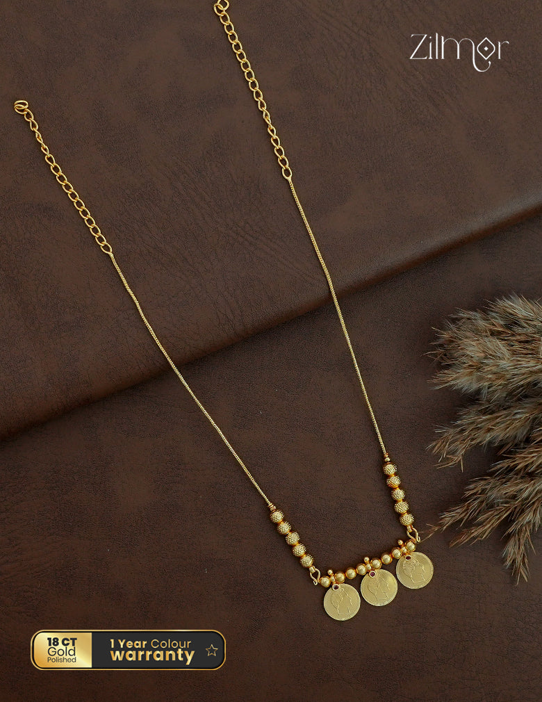 18K Gold Plated Kaashu Coin Necklace - PP1012660