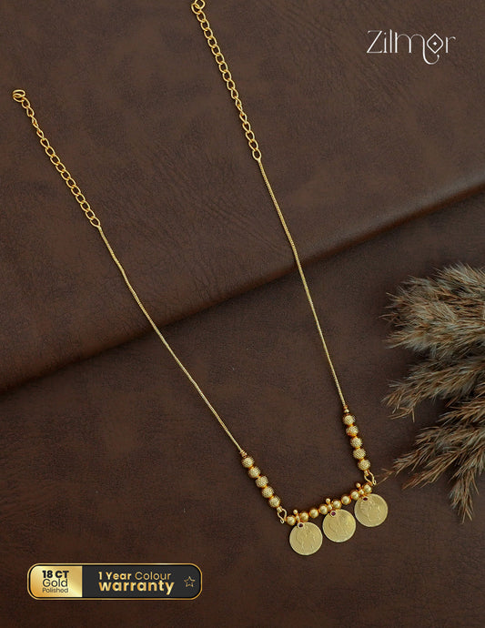 18K Gold Plated Kaashu Coin Necklace - PP1012660