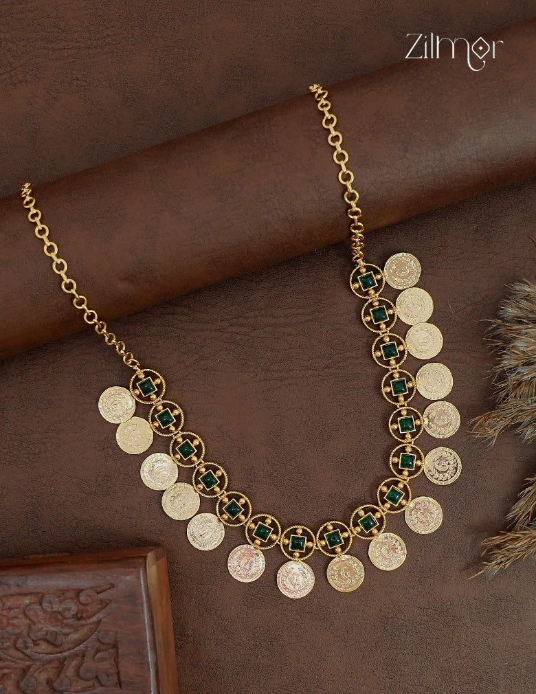 18K Gold Plated Kaashu Coin Necklace - ZS1012456