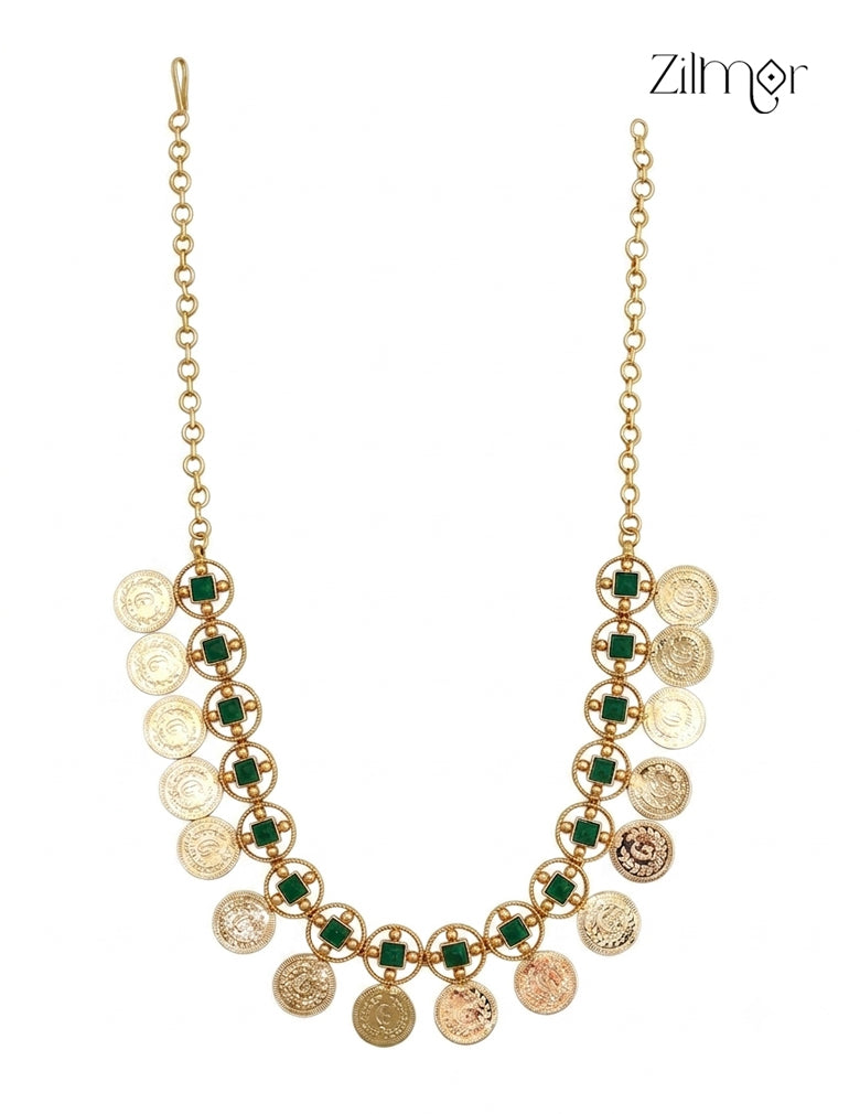 18K Gold Plated Kaashu Coin Necklace - ZS1012456
