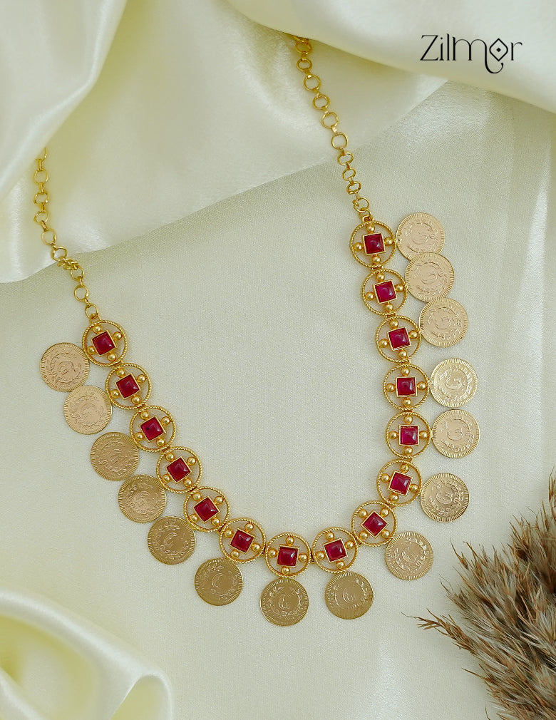 18K Gold Plated Kaashu Coin Necklace - ZS1012456