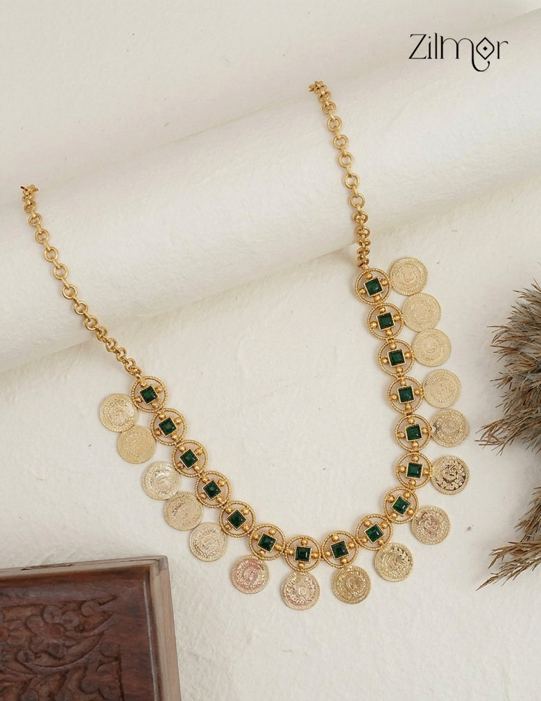 18K Gold Plated Kaashu Coin Necklace - ZS1012456