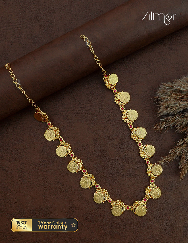 18K Gold Plated Kaashu Coin Necklace - ZS1012537