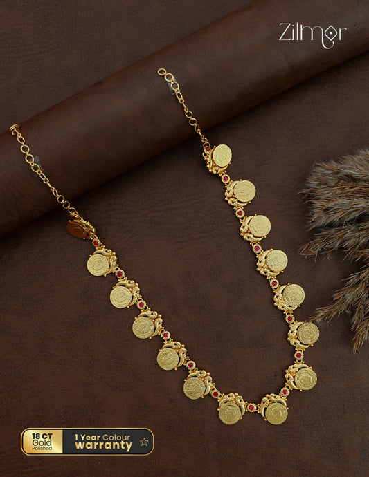 18K Gold Plated Kaashu Coin Necklace - ZS1012537