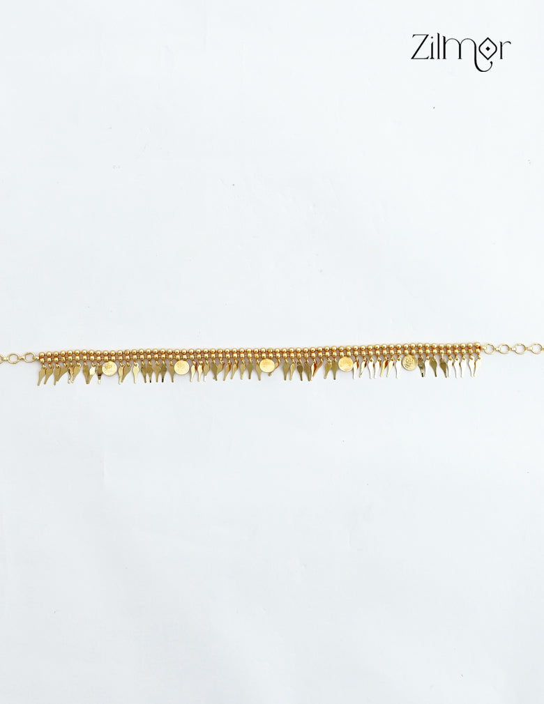 18K Gold Plated Kaashu Elakkathali Choker Necklace - KF1012665
