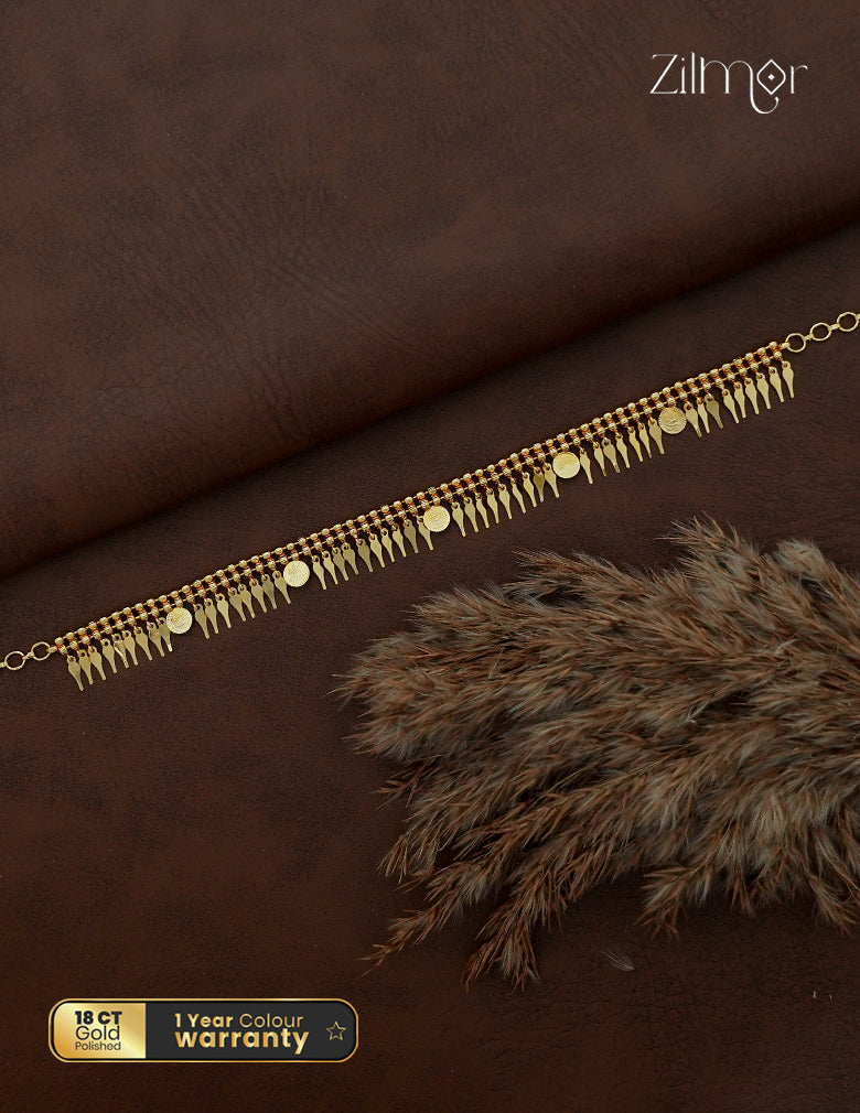 18K Gold Plated Kaashu Elakkathali Choker Necklace - KF1012665