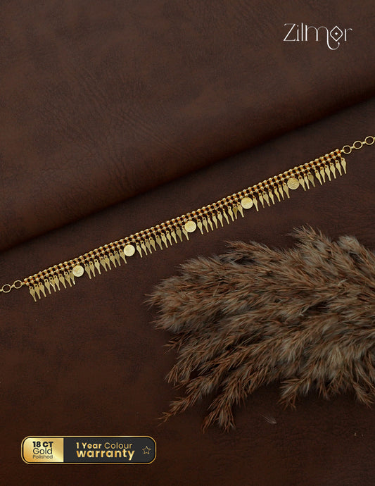 18K Gold Plated Kaashu Elakkathali Choker Necklace - KF1012665