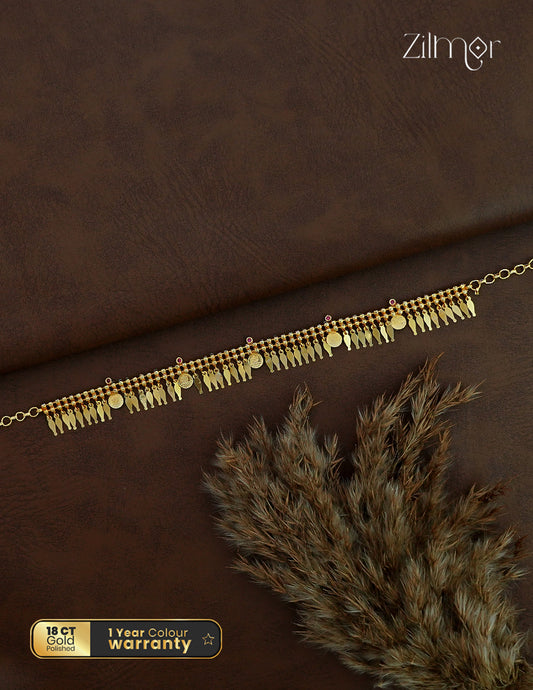 18K Gold Plated Kaashu Elakkathali Choker Necklace - KF1012666