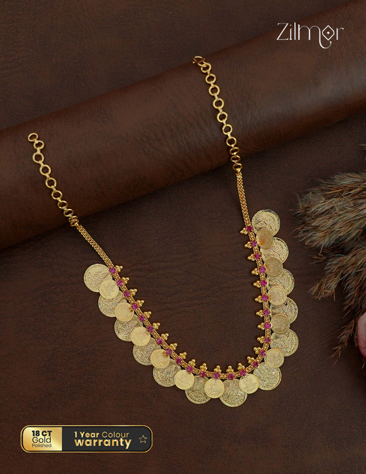 18K Gold Plated Kaashu Lakshmi Coin Choker Necklace – ZS1012547