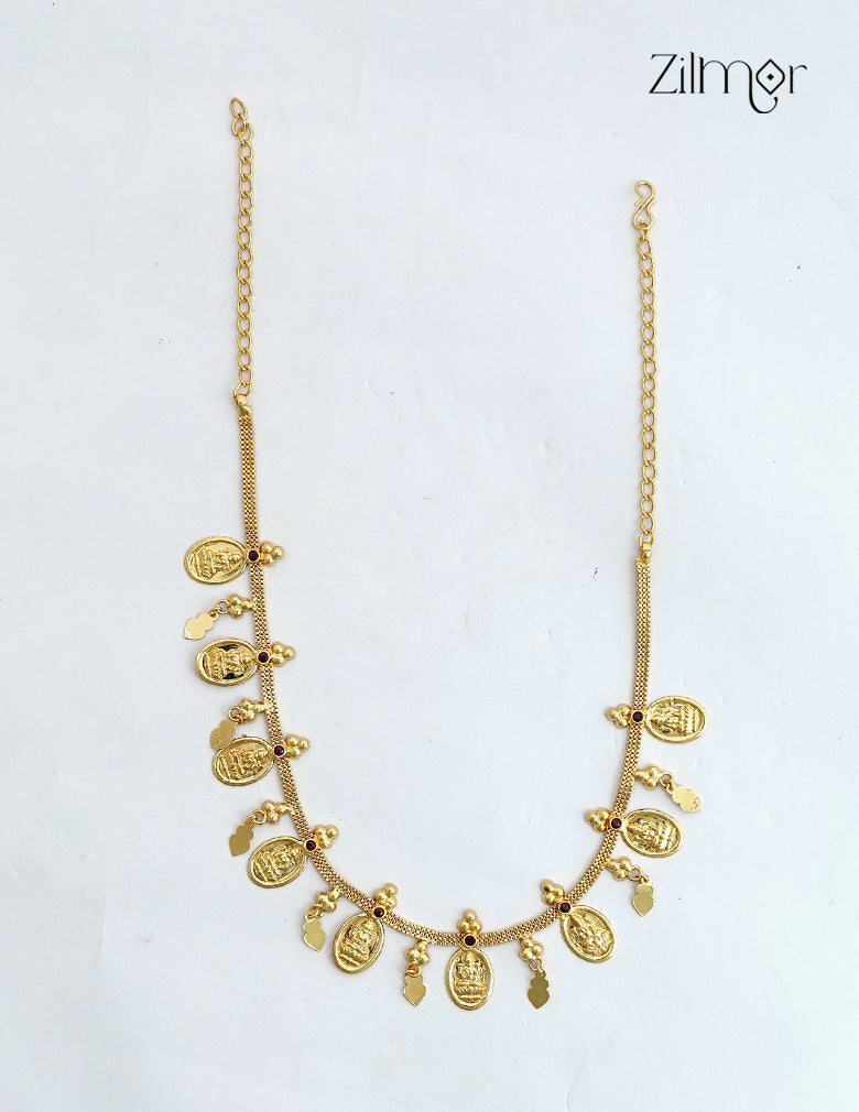18K Gold Plated Kaashu Lakshmi Coin Elakkathali Choker Necklace - ZG1012692