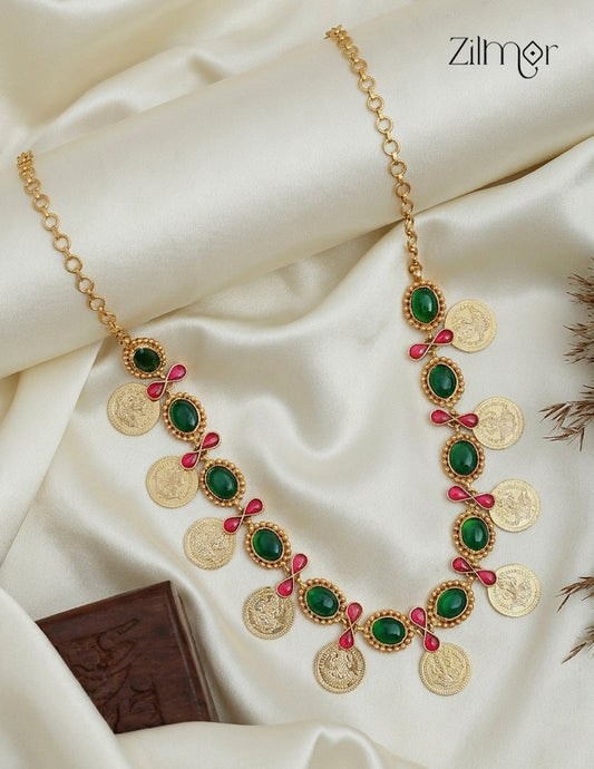 18K Gold Plated Kaashu Lakshmi Coin Necklace - ZS1012457