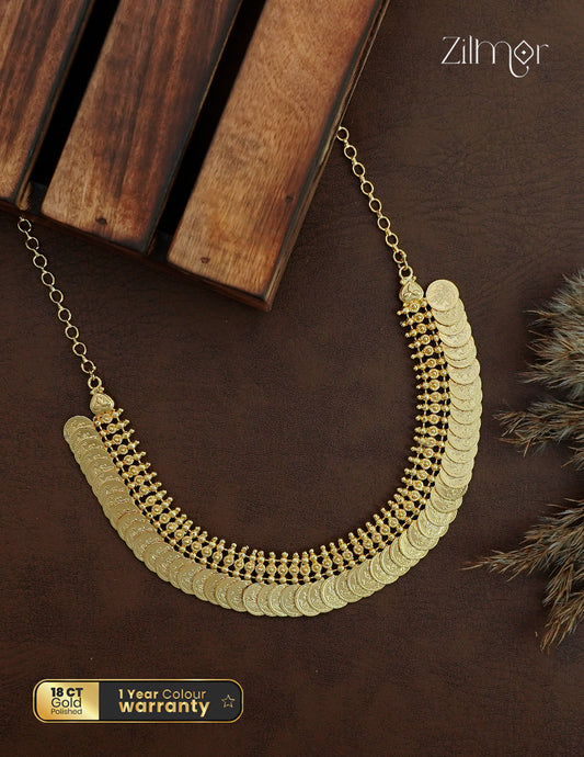 18K Gold Plated Kaashu Lakshmi Coin Necklace - ZS1012539